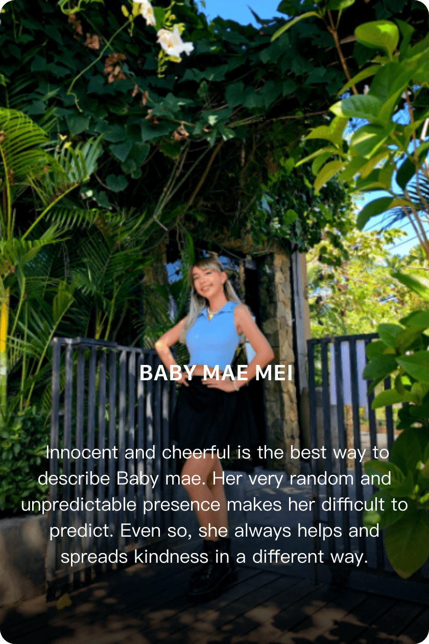 BABY MAE MEI Innocent and cheerful is the best way to describe Baby mae